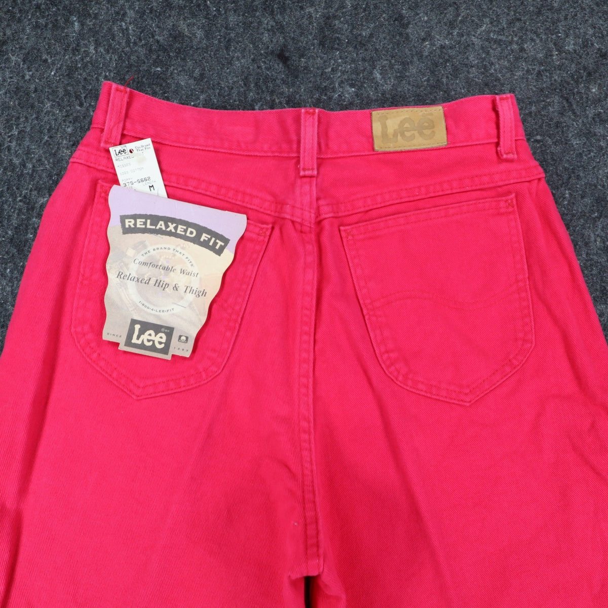 Lee Relaxed Fit Shorts Womens 14 M Vintage 90s Poppy Red Cotton Made in USA NWT - take2supply