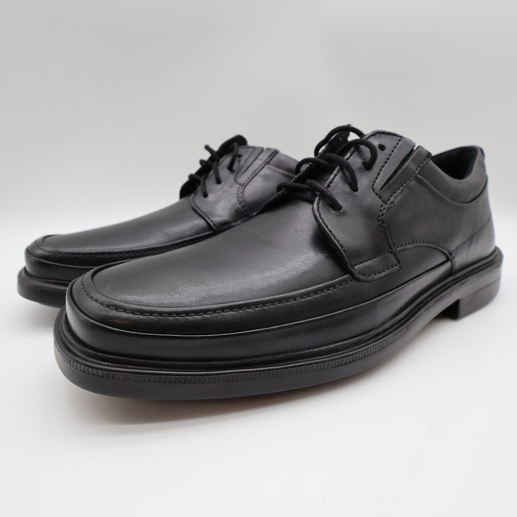 Hush Puppies Prinze Hopper Men's Black Leather Derby Oxford Dress Shoes - take2supply