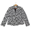 Erin London Zebra Print Blazer Women Size M NWT Black White Animal Coat - take2supply
