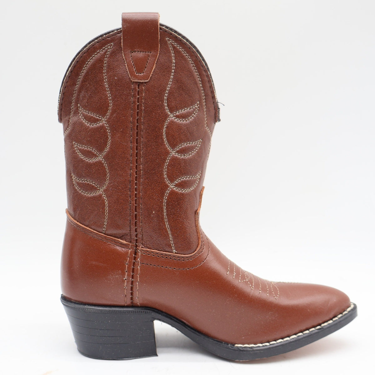 Acme Cowboy Boots Kids Size 10 D Vintage Brown Leather Made in USA NIB 2406 - take2supply