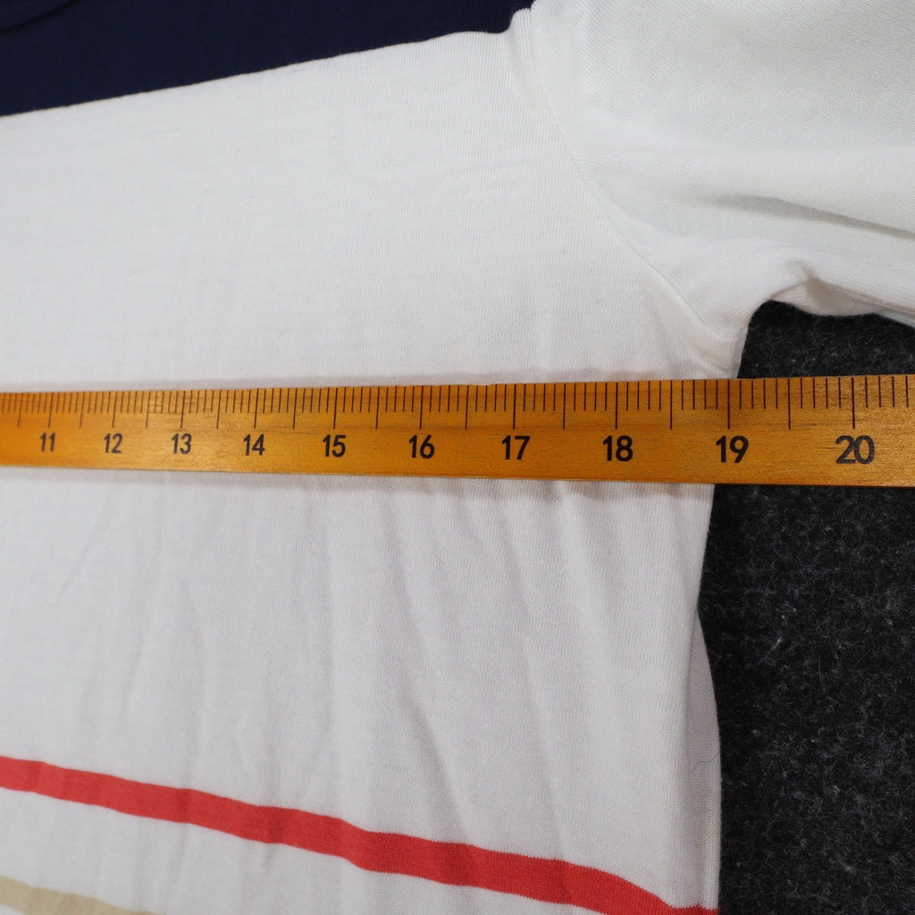 Links Striped 3/4 Sleeve Top Women Size S Vintage 90s Navy White Red Nautical - take2supply
