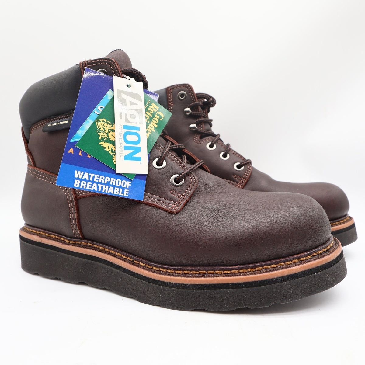 Golden Retriever 2901 Boots Mens 11 M Dark Brown Leather NWT Vintage Deadstock - take2supply