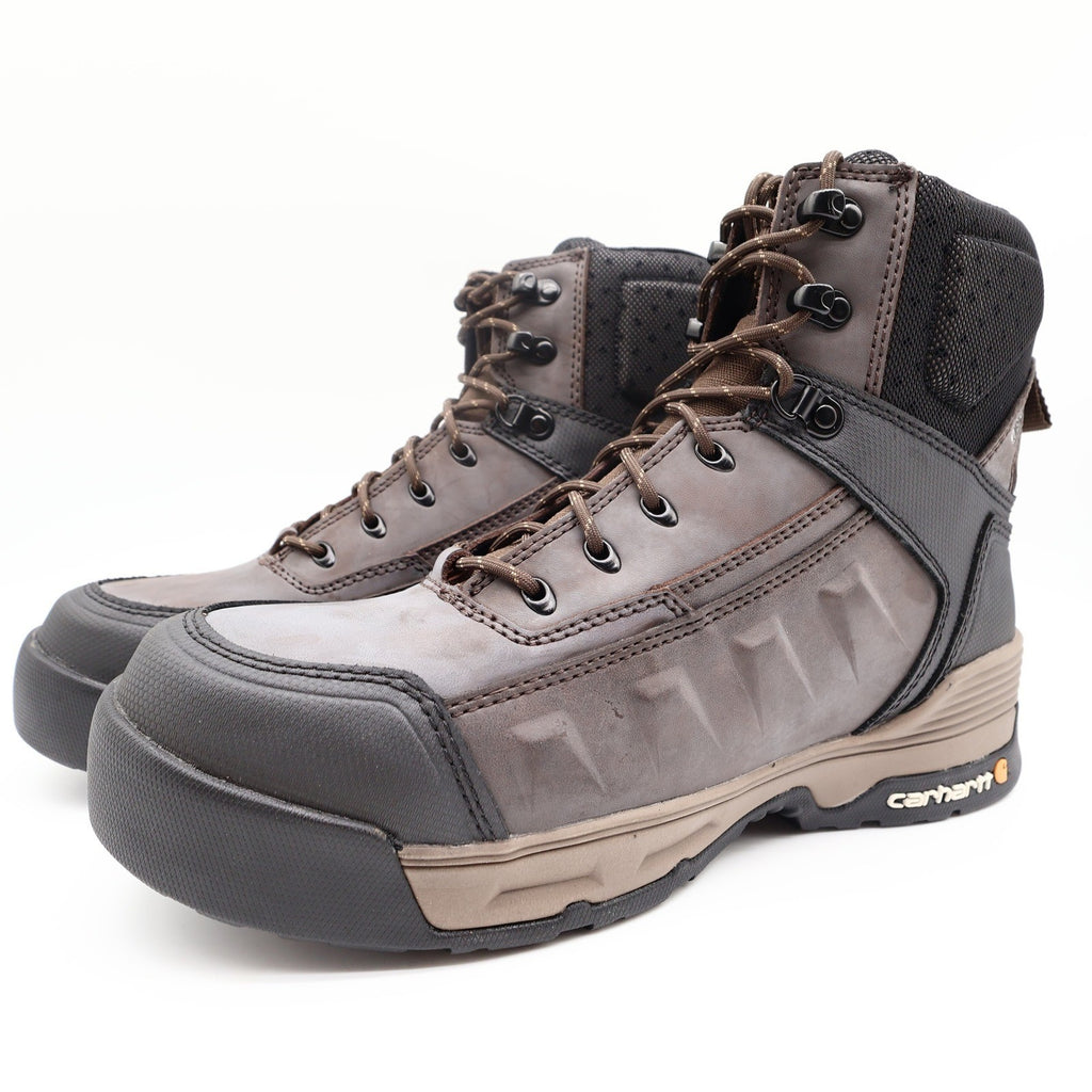 Carhartt 6 Force Soft Toe Work Boots Mens 11 Brown Leather Waterproof NWT - take2supply