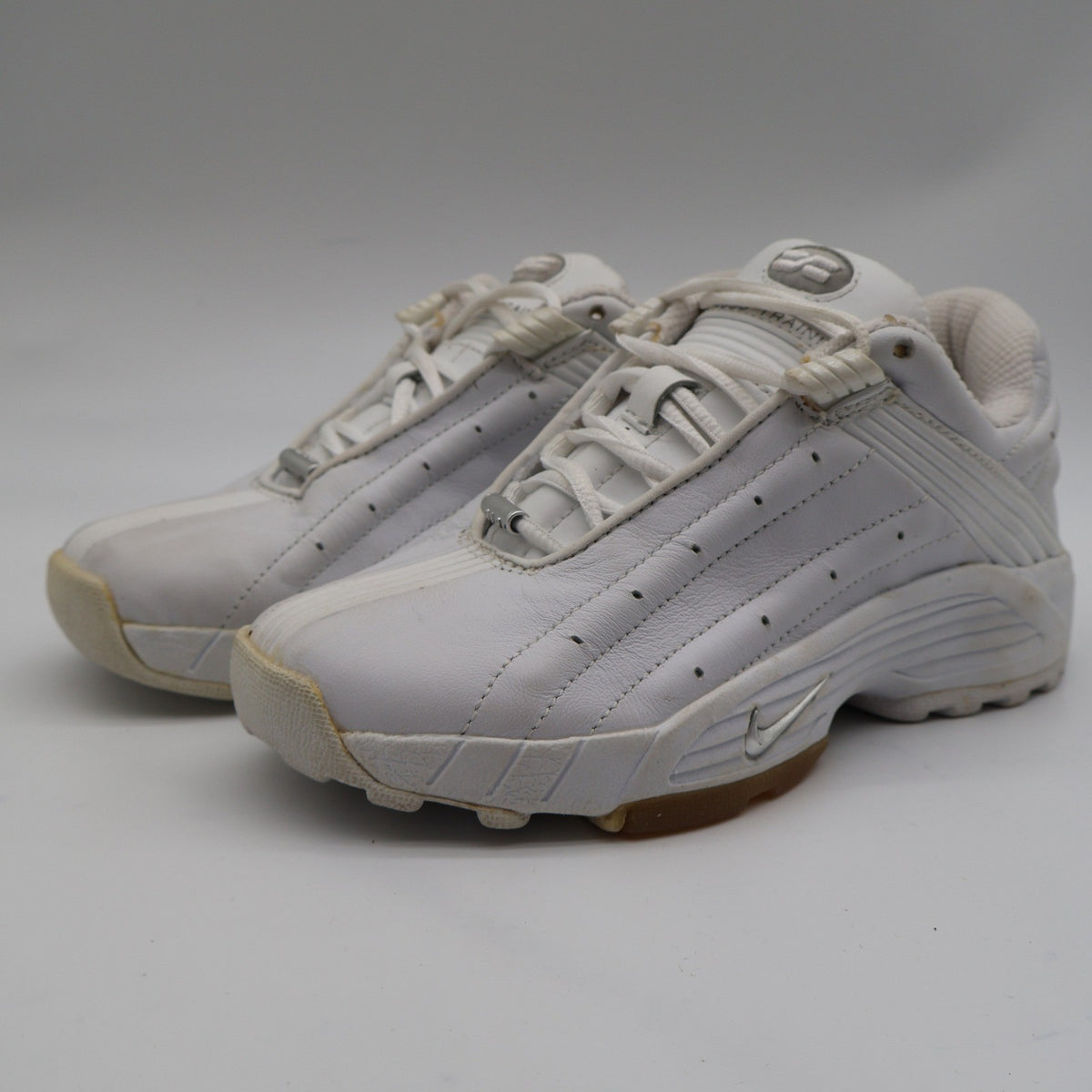 Nike Air Trainer Deluxe Womens 5.5 Vintage 2002 White Silver Leather 302853-101 - take2supply