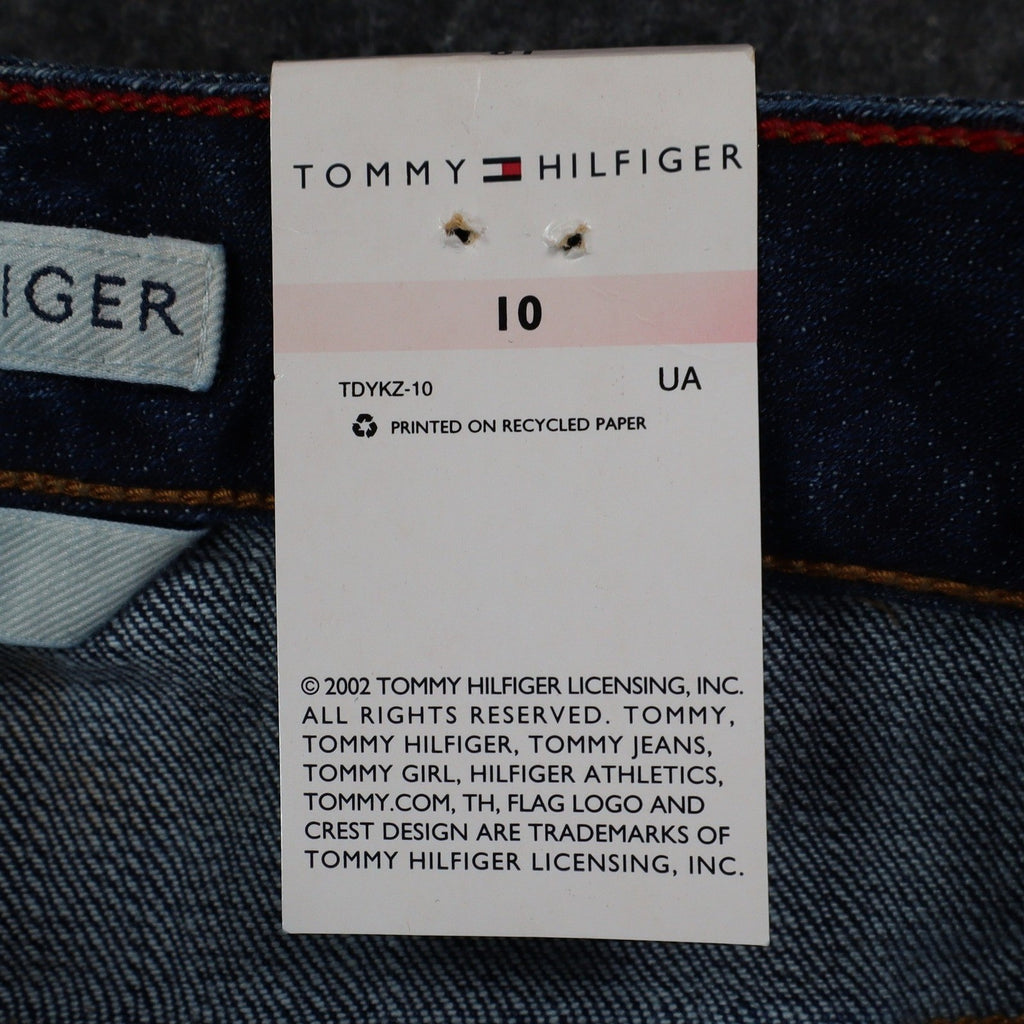 Tommy Hilfiger Jeans Womens 10 Y2K Blue Stretch Low Rise Slim Floral Belt C789 - take2supply