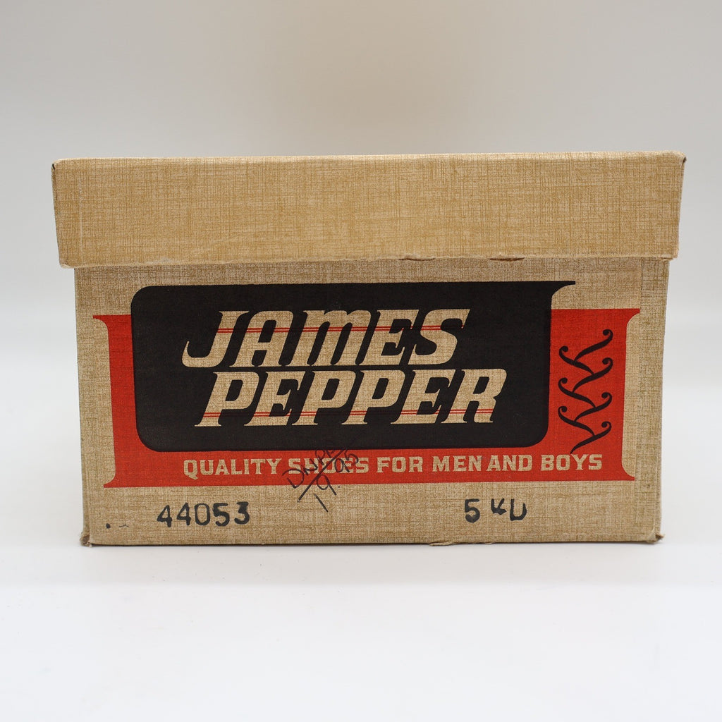 James Pepper Oxford Shoes Mens 5 D Vintage Brown Leather Moc Toe Made in USA - take2supply