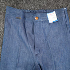 Vintage Young Maverick Jeans Boys 10 Blue Flare Elastic Waist Embroidered NWT - take2supply