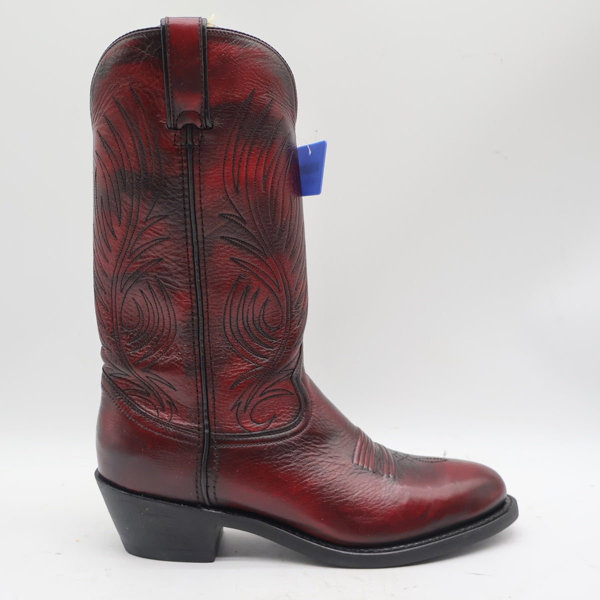 Durango Cowboy Boots Mens 8 D Vintage 2005 Black Cherry Leather Western SW4225 - take2supply