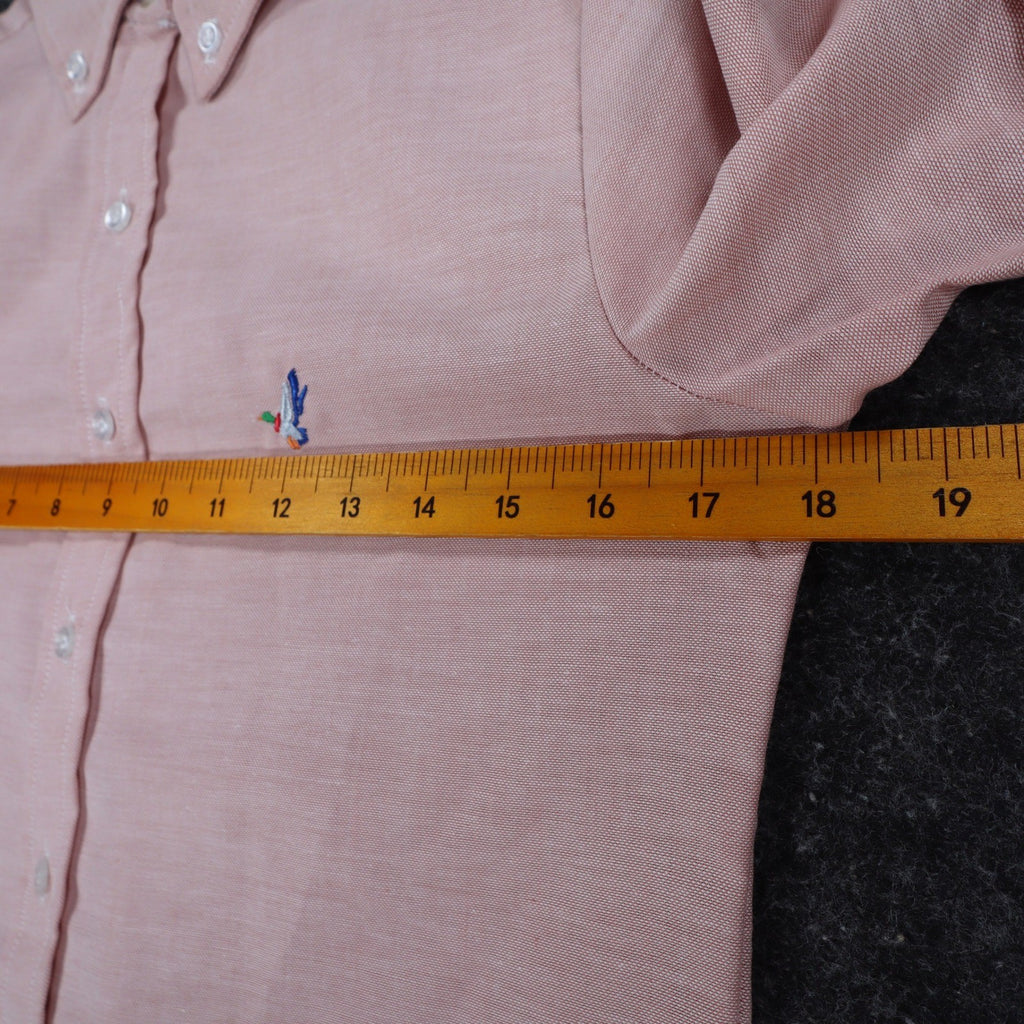 A Fox Shirt Kids 5 Vintage Pink Cotton Short Sleeve Duck Embroidery USA New - take2supply