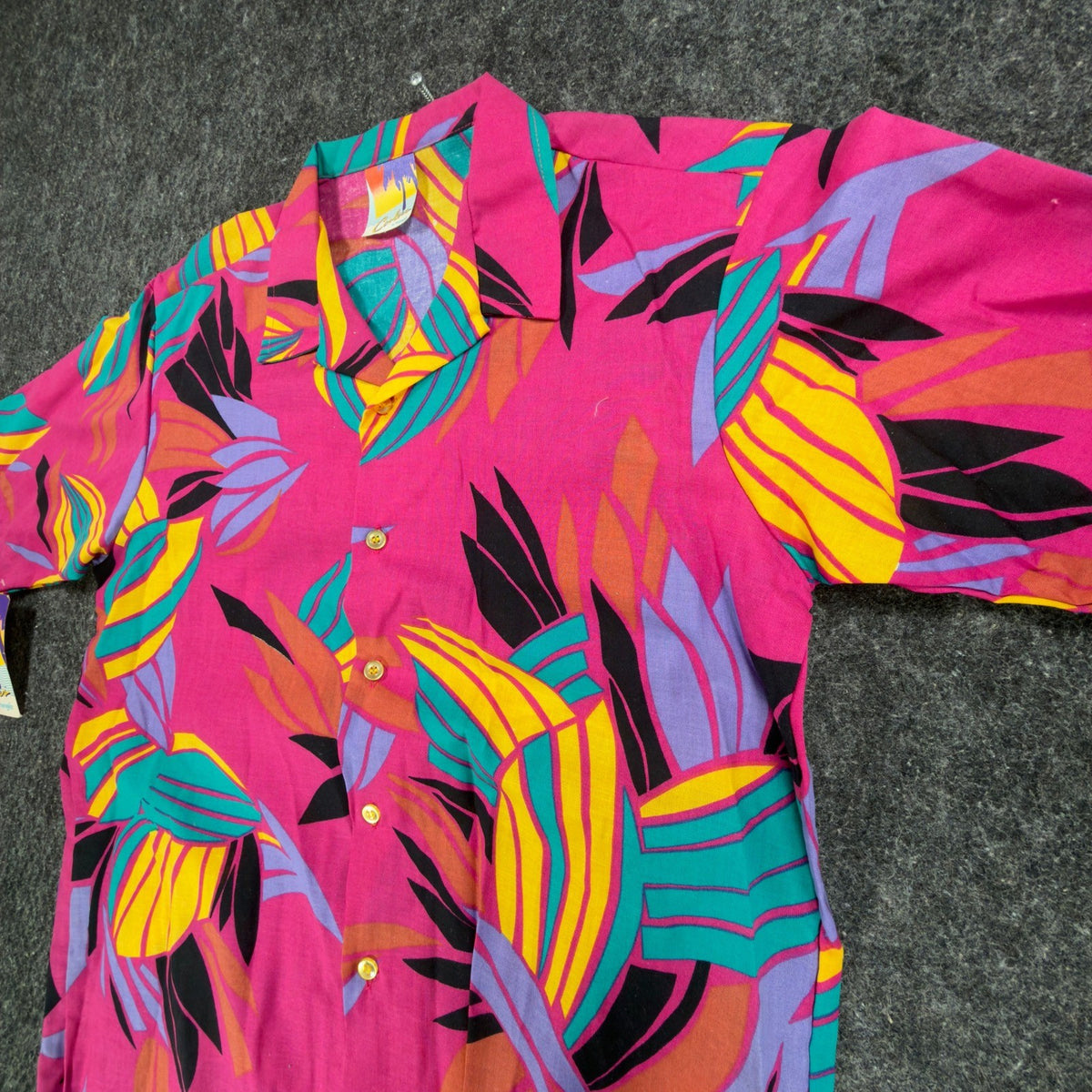 Wrangler Vintage 90s Coolers Shirt Mens XL Pink Abstract Cotton NWT Deadstock - take2supply