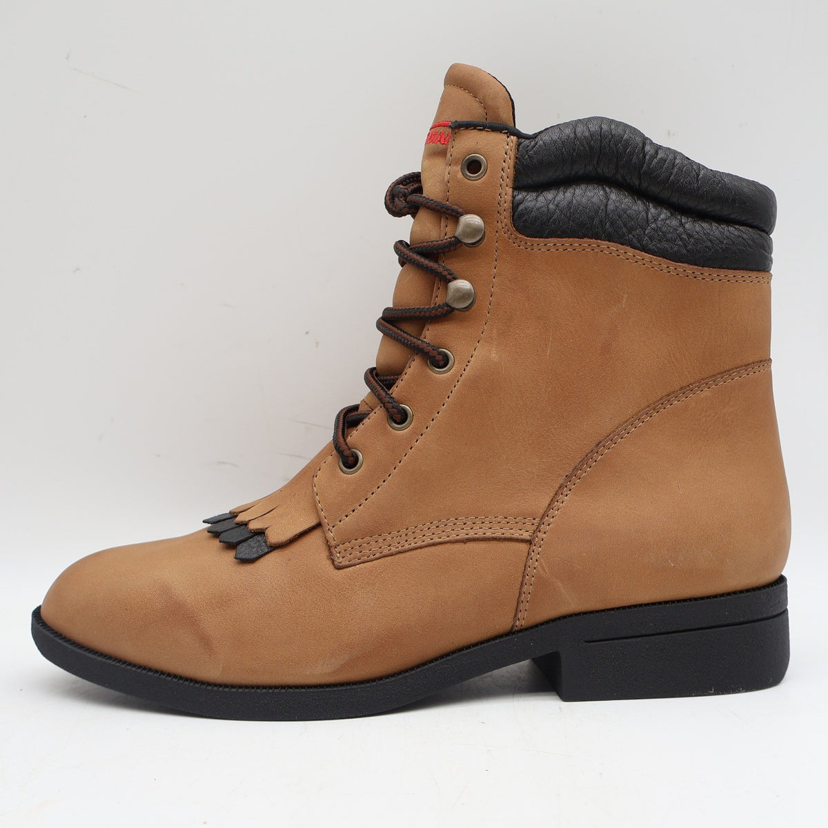 Laredo 551 Lace Up Western Boots Womens 8.5 Brown Leather Kiltie Deadstock - take2supply