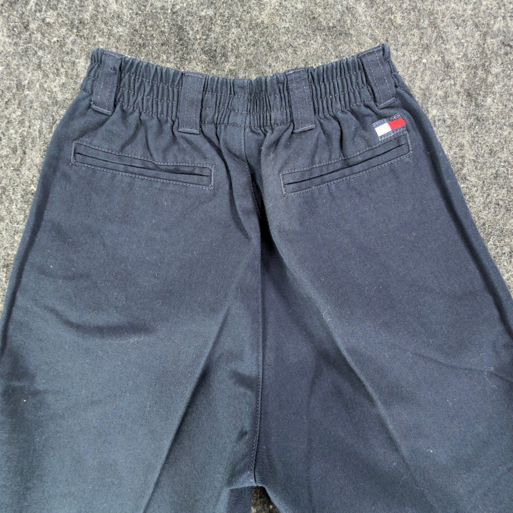 Tommy Hilfiger Y2K Pleated Chino Shorts Boys 5 Navy Blue Cotton NWT Deadstock - take2supply