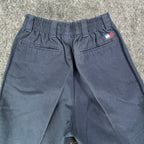 Tommy Hilfiger Y2K Pleated Chino Shorts Boys 5 Navy Blue Cotton NWT Deadstock - take2supply