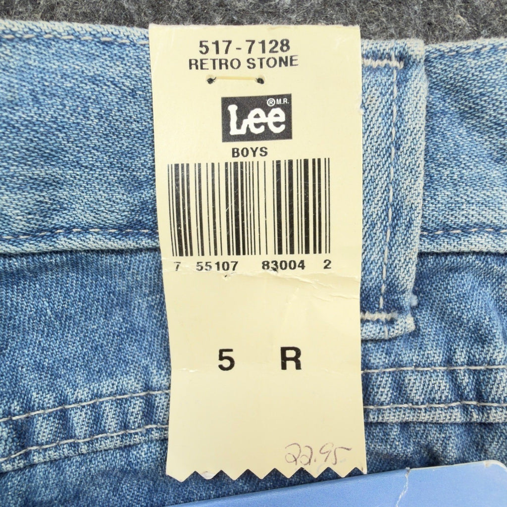 Lee Pipes Vintage 90s Cargo Jeans Boys 5 Reg Wide Leg NOS NWT Light Wash - take2supply