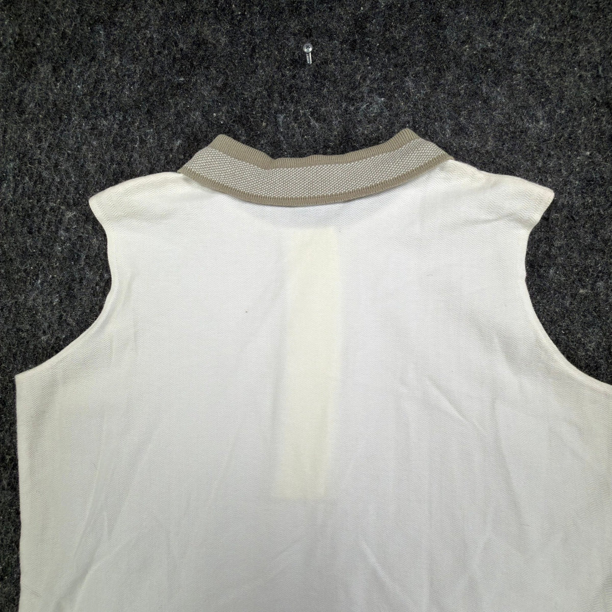 Dunbrooke Vintage Sleeveless Polo Shirt Women M Ivory Cotton New Made in USA - take2supply