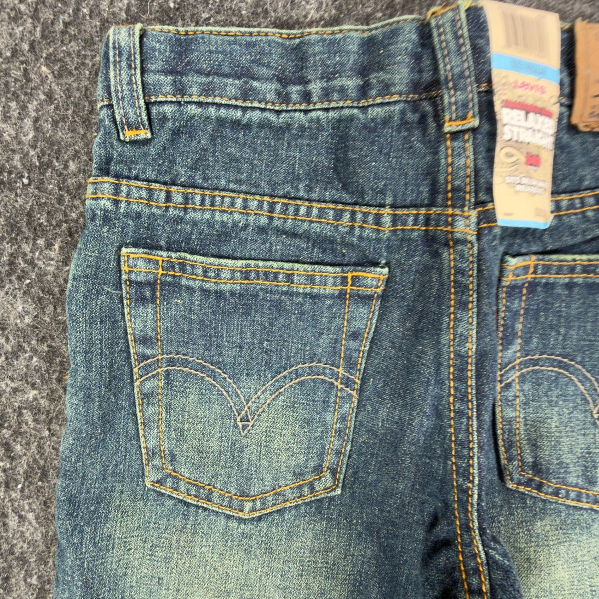 Levi's Y2K 549 Relaxed Straight Shorts Boys 7 Blue Denim NWT Adjustable Waist - take2supply