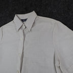 Dee Cee Striped Button Up Shirt Womens 9/10 Vintage 80s Gray Cotton Blend USA - take2supply