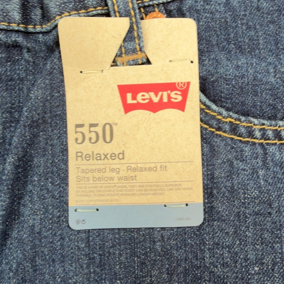 Levis 550 Relaxed Fit Jeans Boys Size 14 Husky 33x28 Blue Denim NWT - take2supply