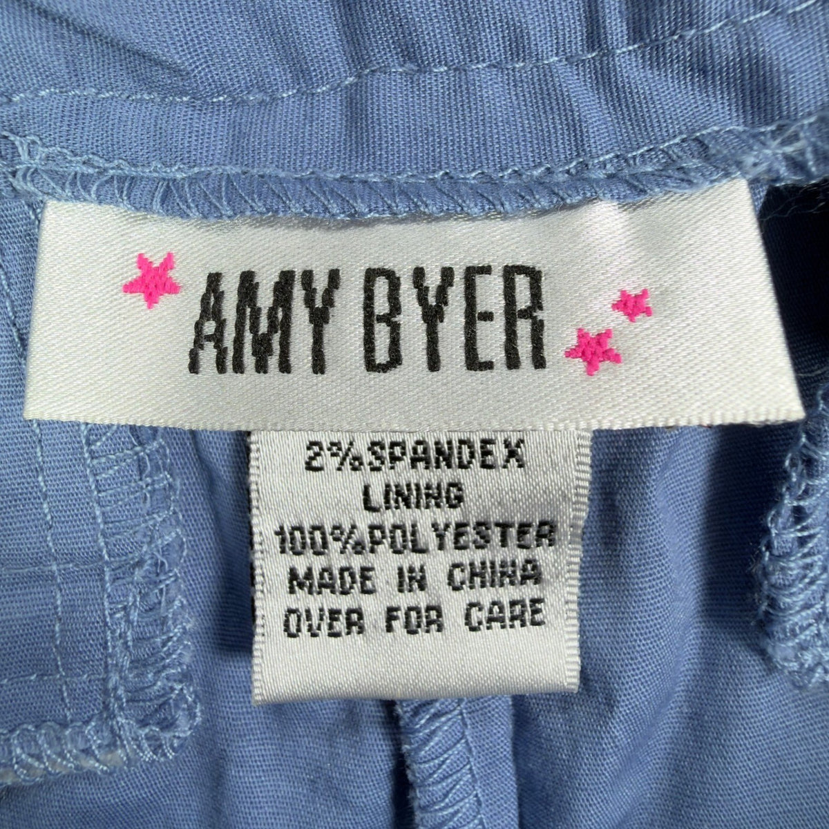 Amy Byer Y2K Capri Pants Girls 16 Blue Cotton Blend NWT Deadstock - take2supply