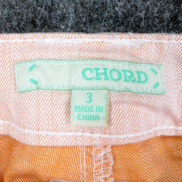 Chord Skinny Jeans Juniors 3 Peach Orange Denim NWT CH4070WDD Low Rise Stretch - take2supply