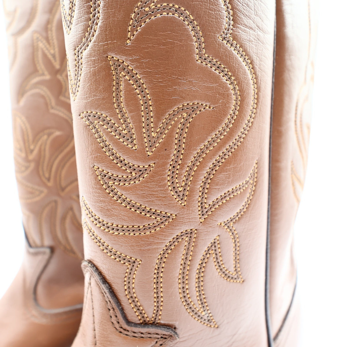 Laredo Vintage 90s Western Boots Mens 8 D Tan Brown Leather Cowboy 2786 NIB - take2supply