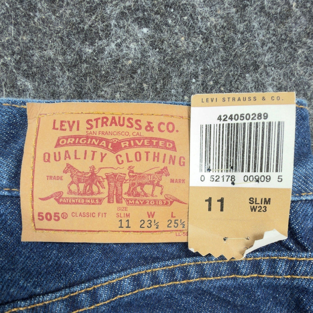 Levi's 505 Jeans Boys 11 Slim Blue Cotton Straight Vintage Y2K Deadstock - take2supply