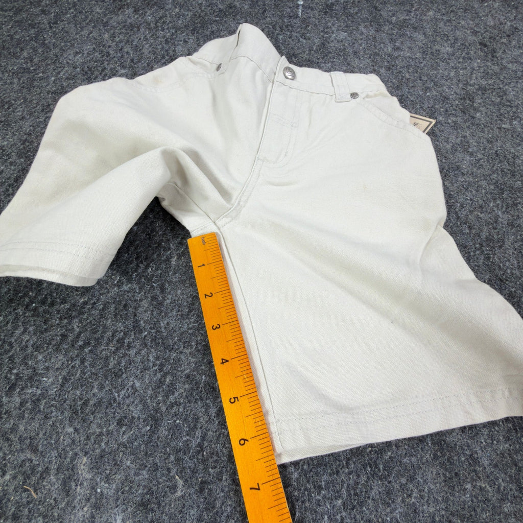 John Deere Carpenter Shorts Boys 5 Stone Cotton Canvas NWT Deadstock - take2supply