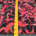 A. Byer Top Womens Small Y2K Red Black Swirl Metallic Knot Front 2-in-1 Layered - take2supply