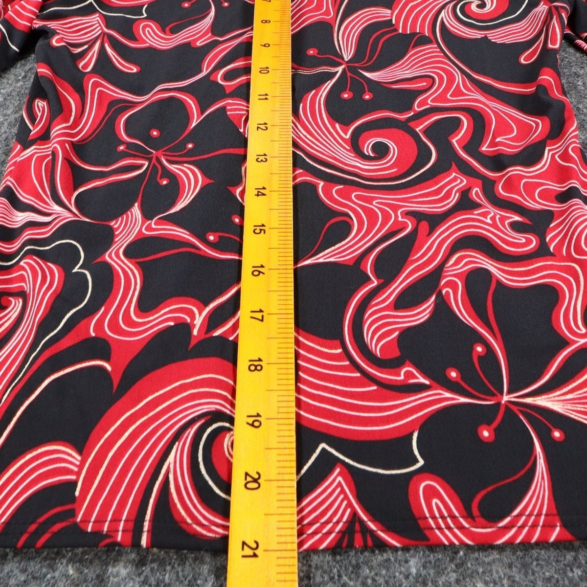 A. Byer Top Womens Small Y2K Red Black Swirl Metallic Knot Front 2-in-1 Layered - take2supply