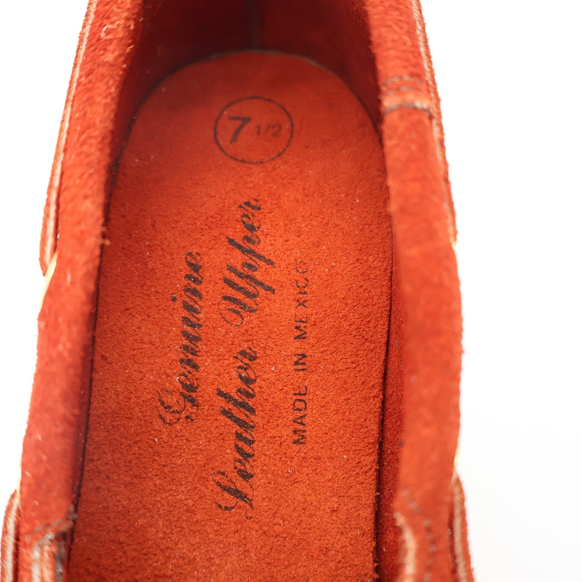 Vintage Boat Shoes 7.5 M Rust Red Suede Leather Moccasin Deck Shoes Deadstock - take2supply