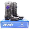 Acme Vintage Western Boots Mens 10.5 D Black Leather NWT AC205 Cowboy Deadstock - take2supply