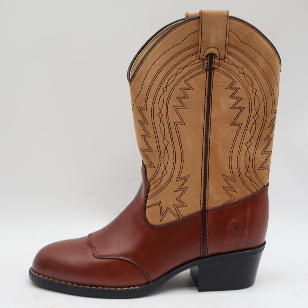 Durango Western Boots Kids Size 3 D Vintage 2004 Brown Tan Leather Lil Legends - take2supply