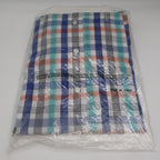 Cotton Traders Plaid Shirt Mens Medium Royal Blue Orange Check Button Down NWT - take2supply
