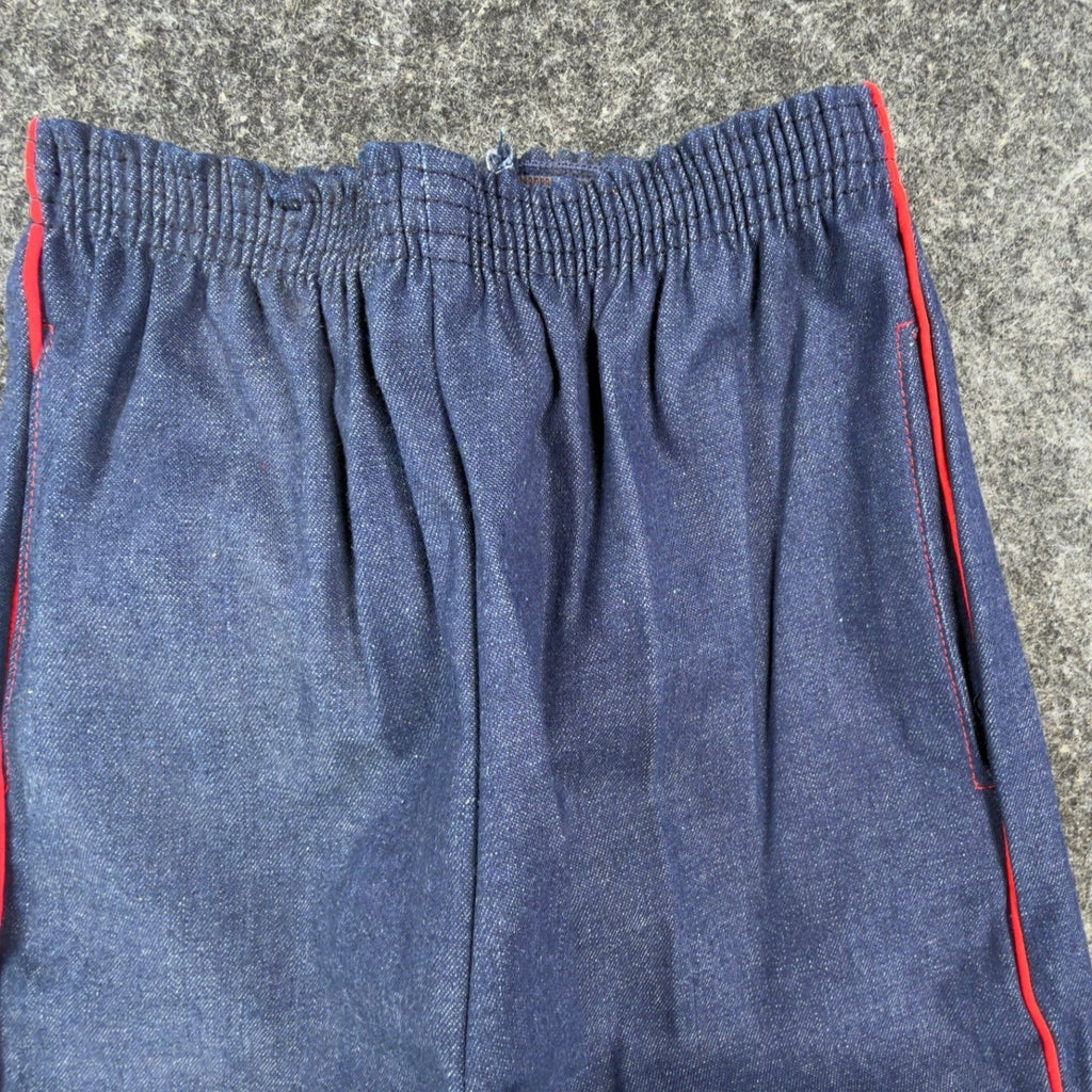 Young Maverick Vintage 80s Jeans Girls 10 Blue Cotton Red Piping NWT NOS USA - take2supply