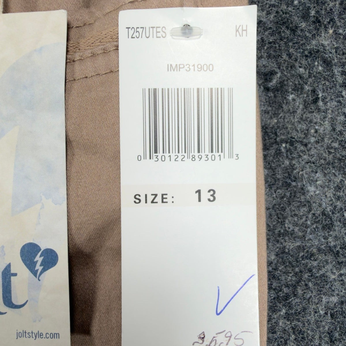 Jolt Y2K Flare Leg Trousers Juniors 13 Khaki Cotton Blend NWT - take2supply