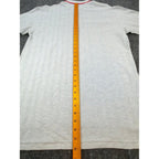 Vintage Cotton Deluxe Casuals Polo Shirt Mens Large Gray Red ZigZag Collar 90s - take2supply