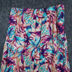 Xtrovert by Donnkenny Skirt Womens 8 Vintage 90s Rayon Tropical Floral Midi USA - take2supply