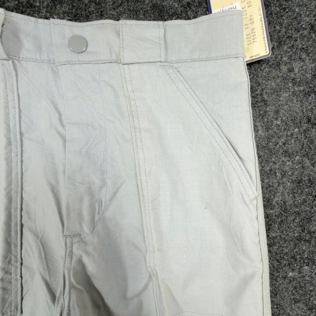 Dakota Vintage 70s Work Pants Boys 12 Gray Cotton Deadstock NWT USA Union Made - take2supply
