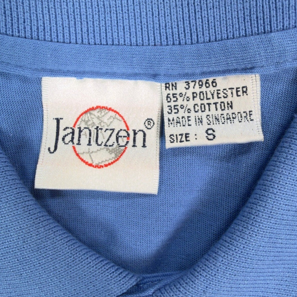 Jantzen Polo Shirt Mens Small Blue Poly Cotton Golf Deadstock NWT 2M506 - take2supply
