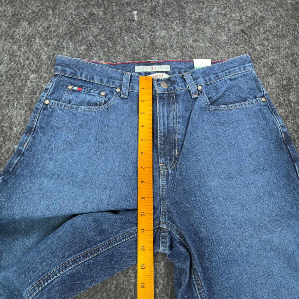 Tommy Hilfiger Y2K Classic Tapered Jeans Womens 8R Blue Cotton NWT Deadstock - take2supply