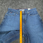 Tommy Hilfiger Y2K Classic Tapered Jeans Womens 8R Blue Cotton NWT Deadstock - take2supply