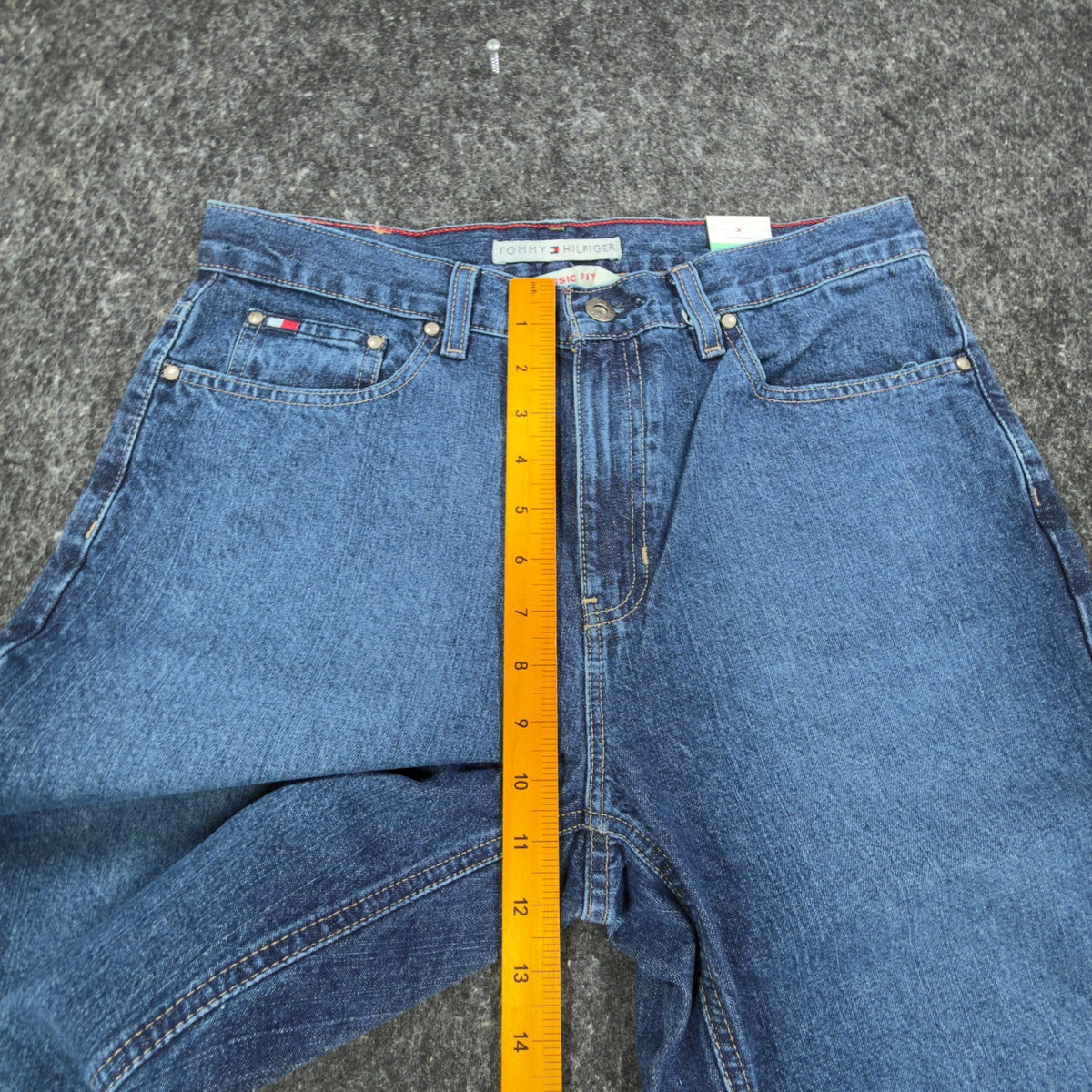 Tommy Hilfiger Y2K Classic Tapered Jeans Womens 8R Blue Cotton NWT Deadstock - take2supply