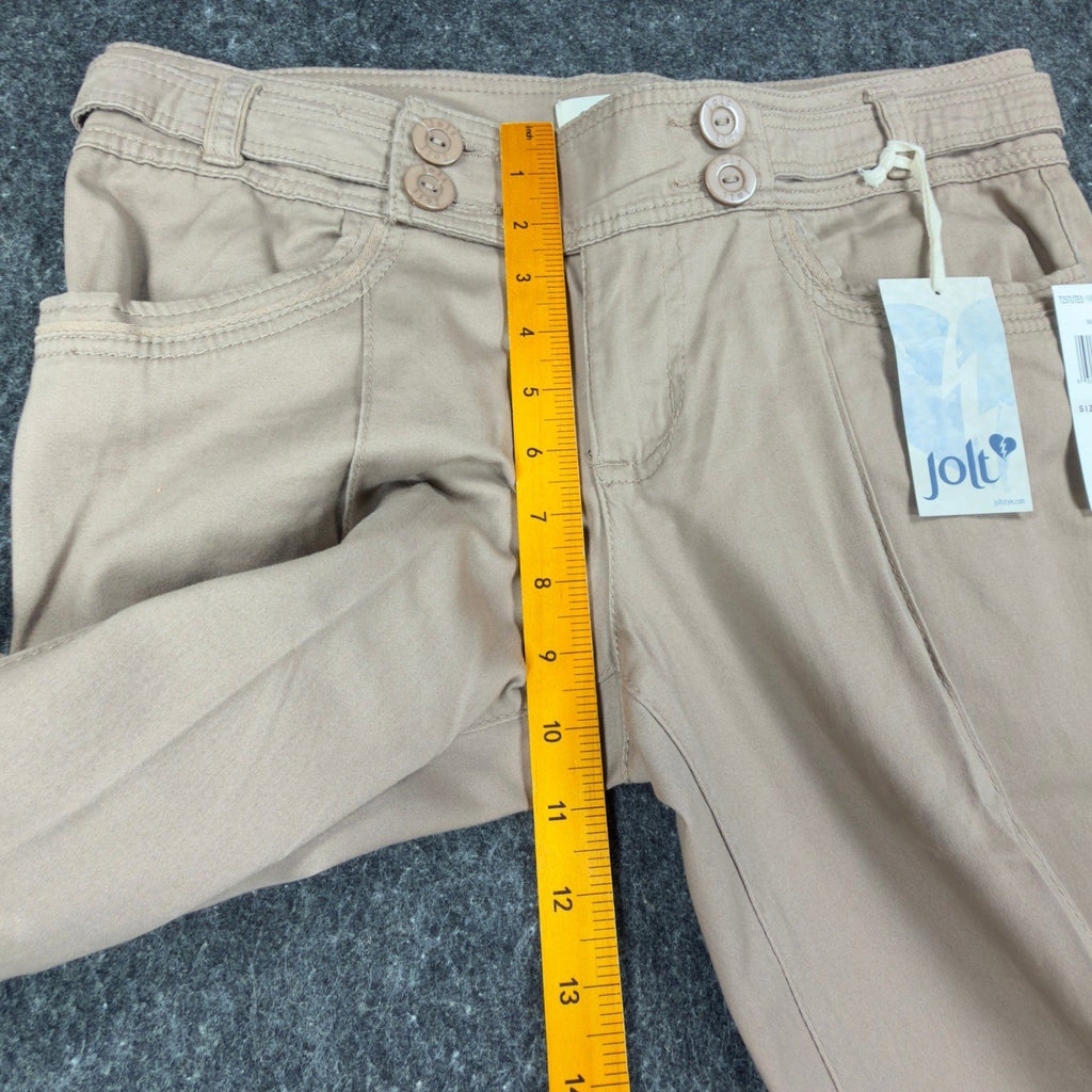 Jolt Y2K Flare Leg Trousers Juniors 13 Khaki Cotton Blend NWT - take2supply