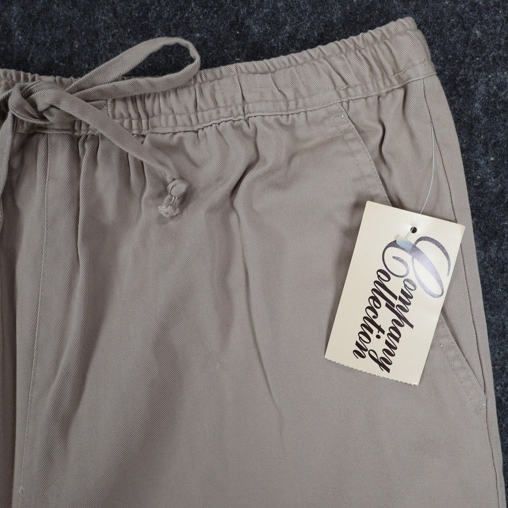 Company Collection Shorts Womens 8 Vintage 90s Khaki Cotton Twill Drawstring - take2supply