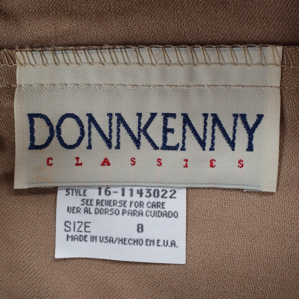 Donnkenny Classics Skort Women 8 Vintage 90s Khaki Cotton Wrap Front Made in USA - take2supply