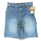 John Deere Y2K Carpenter Denim Shorts Boys 10 Blue Stone Wash NWT Deadstock - take2supply