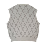 Cypress Links Sweater Vest Mens XL Tan Cotton Argyle Golf Knit Sleeveless V-Neck - take2supply