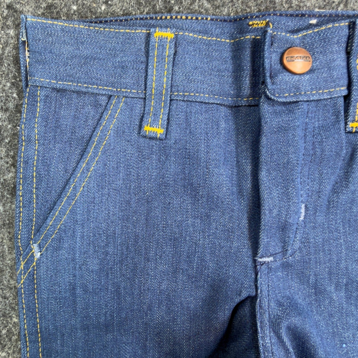 Maverick Vintage 70s Kids Jeans Size 3 Reg Blue Denim Hot Air Balloon Deadstock - take2supply