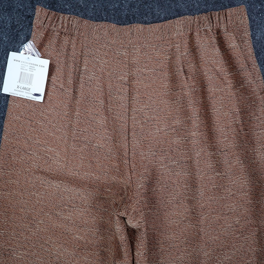 Erin London Pants Womens XL Camel Brown Pleated Straight Leg NWT NOS - take2supply