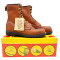 Tuff-Welt Work Boots Mens 7 Vintage Brown Full Grain Leather Moc Toe USA 332 - take2supply